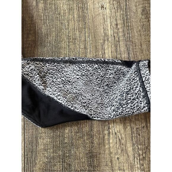 Lululemon Outrun Tight Pants Power Luxtreme Spray Jacquard White Black Mesh Sz 4 - Picture 5 of 11